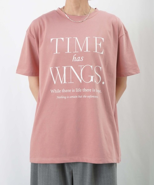 LUCA/LADY LUCK LUCA(ルカ/レディラックルカ)の「LC/LLL 華奢ロゴTシャツ(Tシャツ/カットソー・レディース・オフホワイト/ブラック/ピンク・FREE)」の5枚目の写真