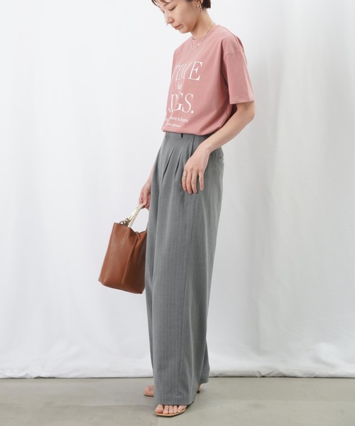 LUCA/LADY LUCK LUCA(ルカ/レディラックルカ)の「LC/LLL 華奢ロゴTシャツ(Tシャツ/カットソー・レディース・オフホワイト/ブラック/ピンク・FREE)」の9枚目の写真