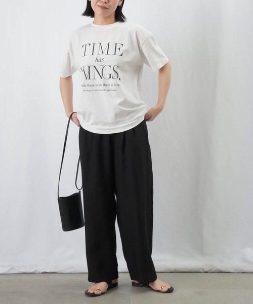 LUCA/LADY LUCK LUCA(ルカ/レディラックルカ)の「LC/LLL 華奢ロゴTシャツ(Tシャツ/カットソー・レディース・オフホワイト/ブラック/ピンク・FREE)」の12枚目の写真