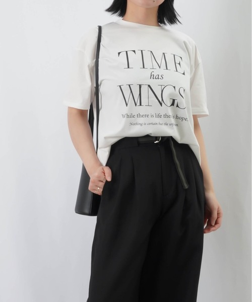 LUCA/LADY LUCK LUCA(ルカ/レディラックルカ)の「LC/LLL 華奢ロゴTシャツ(Tシャツ/カットソー・レディース・オフホワイト/ブラック/ピンク・FREE)」の14枚目の写真