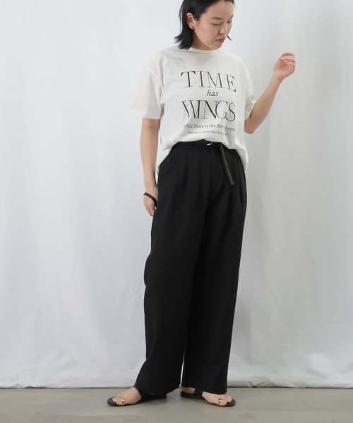 LUCA/LADY LUCK LUCA(ルカ/レディラックルカ)の「LC/LLL 華奢ロゴTシャツ(Tシャツ/カットソー・レディース・オフホワイト/ブラック/ピンク・FREE)」の15枚目の写真