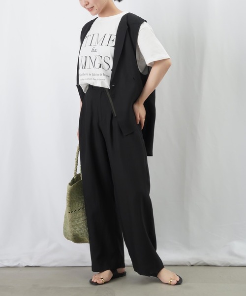 LUCA/LADY LUCK LUCA(ルカ/レディラックルカ)の「LC/LLL 華奢ロゴTシャツ(Tシャツ/カットソー・レディース・オフホワイト/ブラック/ピンク・FREE)」の6枚目の写真