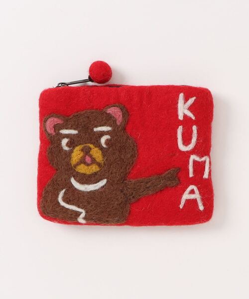 チャイハネ（チャイハネ）の「【チャイハネ】さすらいネコおかか 友達フェルトポーチ（ポーチ・レディース・ベージュ/イエロー/グリーン/アクア/レッド・FREE）」の5枚目の写真