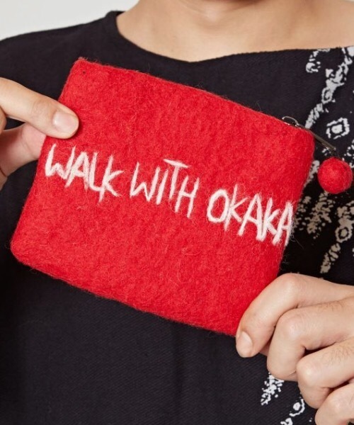 チャイハネ（チャイハネ）の「【チャイハネ】さすらいネコおかか 友達フェルトポーチ（ポーチ・レディース・ベージュ/イエロー/グリーン/アクア/レッド・FREE）」の12枚目の写真