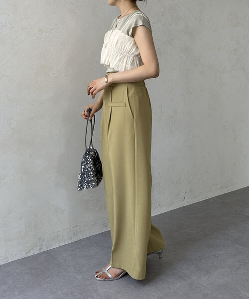 Thevon（ゼボン）の「ギャザービスチェ×ラメシアープルオーバー（Tシャツ/カットソー・レディース・チャコールグレー/ライトグレー/ベージュ・FREE）」の9枚目の写真