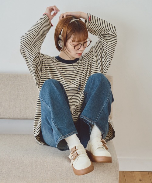 ダブルバックルキャンバススニーカー（スニーカー）｜unclip（アンクリップ）