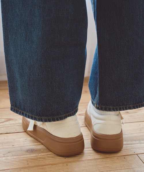 ダブルバックルキャンバススニーカー（スニーカー）｜unclip（アンクリップ）