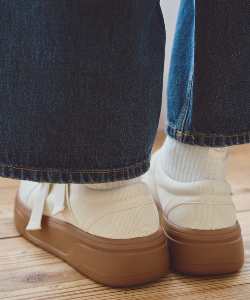 ダブルバックルキャンバススニーカー（スニーカー）｜unclip（アンクリップ）