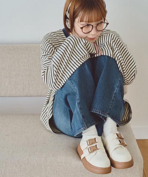 ダブルバックルキャンバススニーカー（スニーカー）｜unclip（アンクリップ）