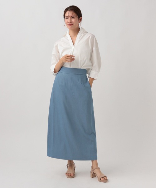 Elura（エルーラ）の「サラサラサマーデニムナロースカート/128691（デニムスカート・レディース・ライトブルー/ネイビー・LARGE/MEDIUM）」の15枚目の写真
