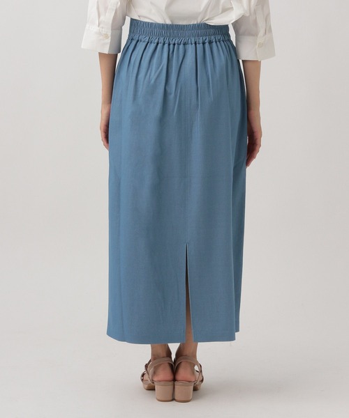 Elura（エルーラ）の「サラサラサマーデニムナロースカート/128691（デニムスカート・レディース・ライトブルー/ネイビー・LARGE/MEDIUM）」の9枚目の写真