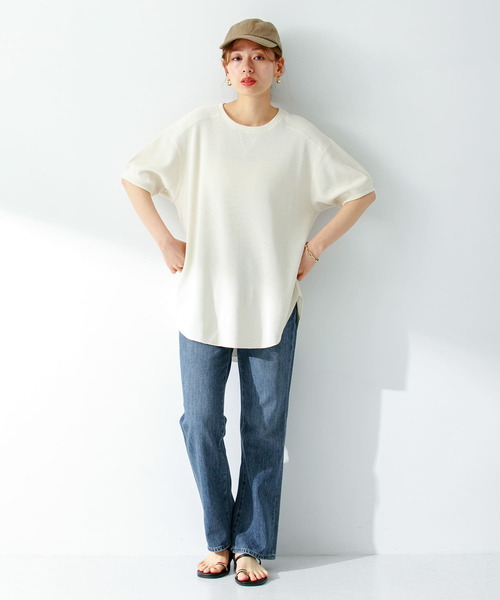 セール】UpDRIFT ワッフルチュニックプルオーバー（Tシャツ