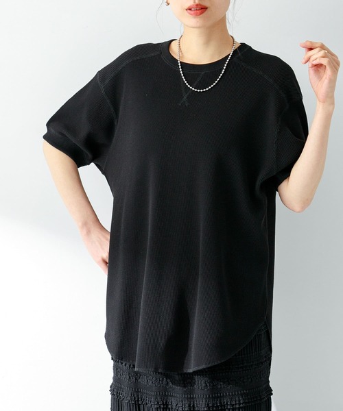 セール】UpDRIFT ワッフルチュニックプルオーバー（Tシャツ