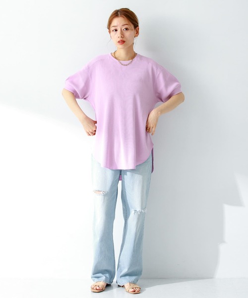 セール】UpDRIFT ワッフルチュニックプルオーバー（Tシャツ