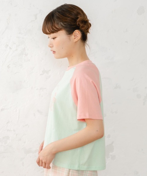eLur(エラー)の「ファミリーラグランT(Tシャツ/カットソー・レディース・レッド/ピンク/ブラウン・FREE/LARGE)」の10枚目の写真