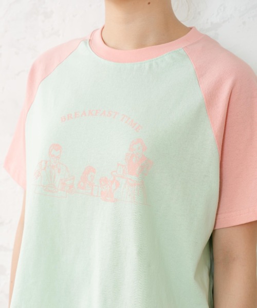 eLur(エラー)の「ファミリーラグランT(Tシャツ/カットソー・レディース・レッド/ピンク/ブラウン・FREE/LARGE)」の12枚目の写真