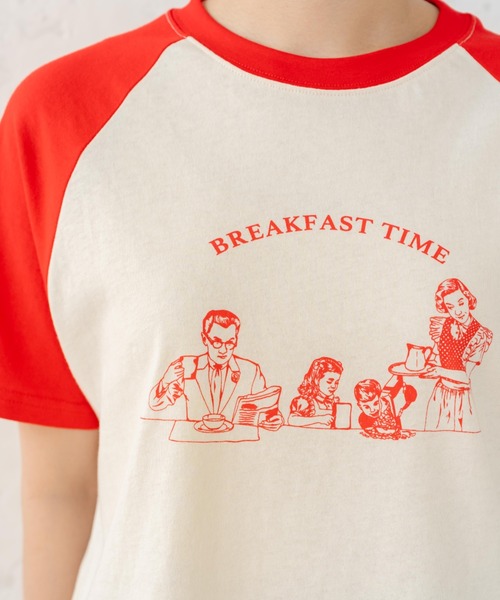 eLur(エラー)の「ファミリーラグランT(Tシャツ/カットソー・レディース・レッド/ピンク/ブラウン・FREE/LARGE)」の9枚目の写真