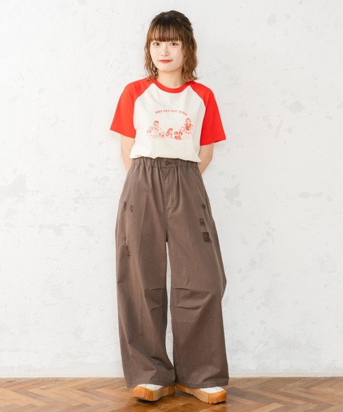 eLur(エラー)の「ファミリーラグランT(Tシャツ/カットソー・レディース・レッド/ピンク/ブラウン・FREE/LARGE)」の20枚目の写真