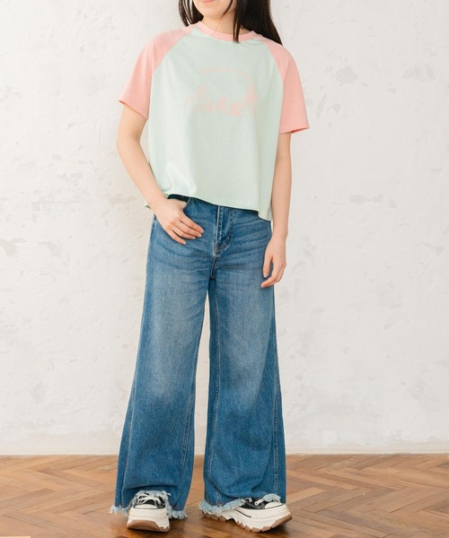 eLur(エラー)の「ファミリーラグランT(Tシャツ/カットソー・レディース・レッド/ピンク/ブラウン・FREE/LARGE)」の4枚目の写真