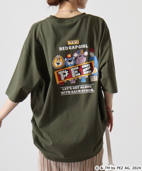 セール】PEZ×REDCAPGIRL 天竺 バックプリントTシャツ 半袖（T
