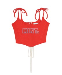 mint.（ミント）の「logo corset top orange.（キャミソール）」