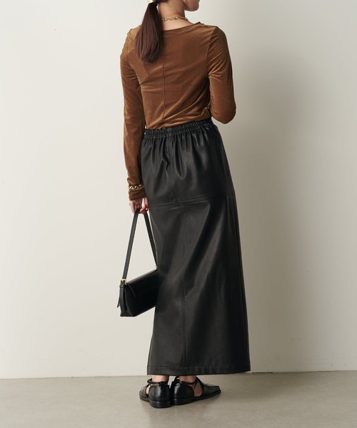 Lui's(ルイス)の「2WAY シアーベロアトップス(Tシャツ/カットソー・レディース・ホワイト/ブラック/グレー/ブラウン・FREE)」の21枚目の写真