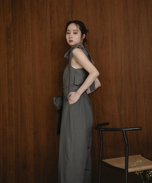 mideal リボンディティールコンビネゾン