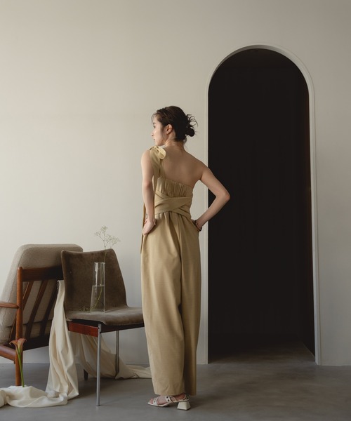 mideal リボンディティールコンビネゾン