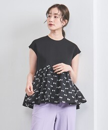 UNITED ARROWS | リボン カットジャカード コンビ ブラウス(シャツ/ブラウス)