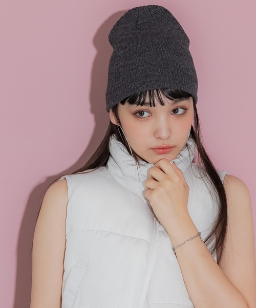 coca(coca)(コカ)の「ニットキャップ(ニットキャップ/ビーニー・レディース・ブラック/チャコール・ONE SIZE)」の3枚目の写真