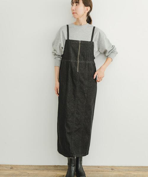 ITEMS URBANRESEARCH（アイテムズ アーバンリサーチ）の「デニムキャミワンピース（ワンピース・レディース・インディゴブルー/ブラック/ライトブルー・SMALL/FREE）」の4枚目の写真
