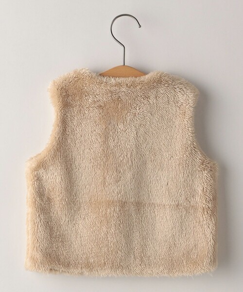 SHIPS（シップス）の「SHIPS KIDS:80～90cm / フェイクファー リバーシブル ベスト（ベスト・キッズ・ベージュ/オフホワイト・90/80）」の3枚目の写真