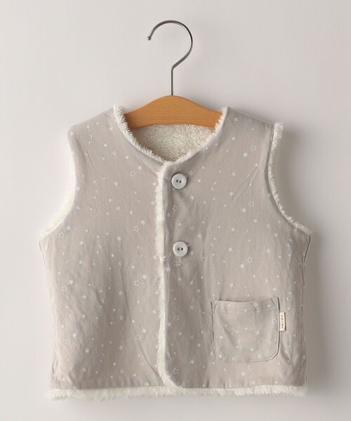 SHIPS（シップス）の「SHIPS KIDS:80～90cm / フェイクファー リバーシブル ベスト（ベスト・キッズ・ベージュ/オフホワイト・90/80）」の12枚目の写真