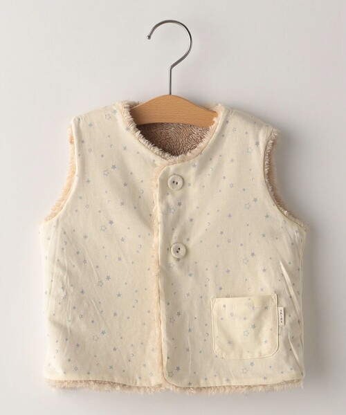 SHIPS（シップス）の「SHIPS KIDS:80～90cm / フェイクファー リバーシブル ベスト（ベスト・キッズ・ベージュ/オフホワイト・90/80）」の13枚目の写真