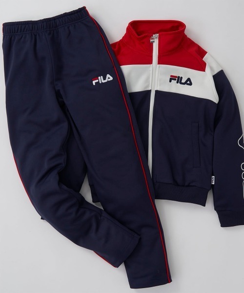 FILA（フィラ）の「スムースジャージ上下セット（ジャージ・キッズ・ネイビー/ラベンダー・130/140/150/160）」の10枚目の写真