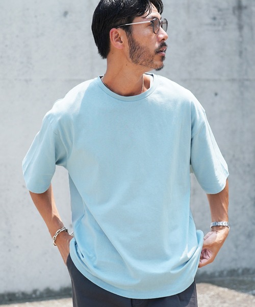 jiggys shop(ジギーズショップ)の「ルーズフィットクルーネック半袖Tシャツカットソー(Tシャツ/カットソー・メンズ・ブラック/ホワイト/ブルー系その他・MEDIUM/LARGE/X-LARGE)」の1枚目の写真