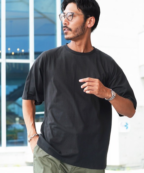 jiggys shop(ジギーズショップ)の「ルーズフィットクルーネック半袖Tシャツカットソー(Tシャツ/カットソー・メンズ・ブラック/ホワイト/ブルー系その他・MEDIUM/LARGE/X-LARGE)」の3枚目の写真