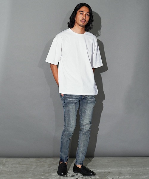 jiggys shop(ジギーズショップ)の「ルーズフィットクルーネック半袖Tシャツカットソー(Tシャツ/カットソー・メンズ・ブラック/ホワイト/ブルー系その他・MEDIUM/LARGE/X-LARGE)」の12枚目の写真