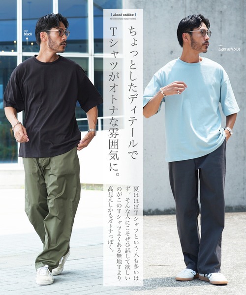 jiggys shop(ジギーズショップ)の「ルーズフィットクルーネック半袖Tシャツカットソー(Tシャツ/カットソー・メンズ・ブラック/ホワイト/ブルー系その他・MEDIUM/LARGE/X-LARGE)」の21枚目の写真