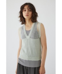 Mohair mix minimum knit vest