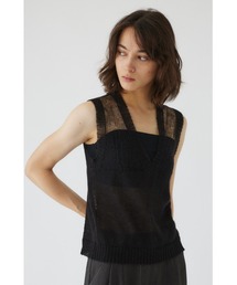 Mohair mix minimum knit vest