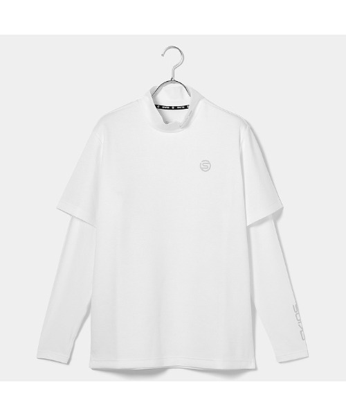SKINS（スキンズ）の「【SKINS/GOLF】アクティブウェア モックネックインナーセットシャツ（Tシャツ/カットソー・メンズ・ホワイト/ネイビー/ブラック・46/48/50/52）」の2枚目の写真