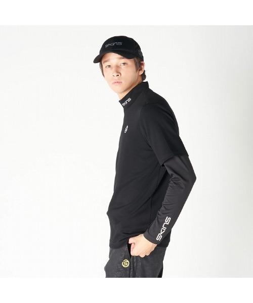 SKINS（スキンズ）の「【SKINS/GOLF】アクティブウェア モックネックインナーセットシャツ（Tシャツ/カットソー・メンズ・ホワイト/ネイビー/ブラック・46/48/50/52）」の5枚目の写真