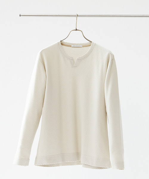 MEN'S MELROSE（メンズメルローズ）の「シルケットリンクスキーネックロングスリーブTシャツ（Tシャツ/カットソー・メンズ・スミクロ/ブラウン/ライトグレー・2/3/4）」の21枚目の写真