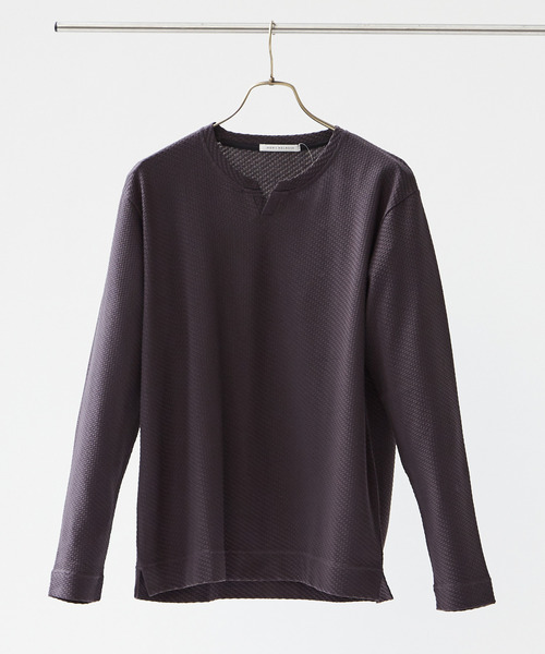 シルケットリンクスキーネックロングスリーブTシャツ セール】シルケットリンクスキーネックロングスリーブTシャツ（T