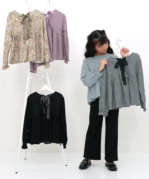 Bee des Bee（ビーデスビー）の「長袖トップス（シャツ/ブラウス・キッズ・ブルー/ブラック/ピンク系その他/ベージュ/チェック・110cm/120cm/130cm/140cm/150cm）」の11枚目の写真
