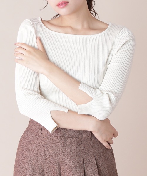JILL by JILL STUART（ジルバイジルスチュアート）の「◇スパンコールリブニット（ニット/セーター・レディース・グレー/ピンク/ブルー/ホワイト系その他・FREE）」の2枚目の写真