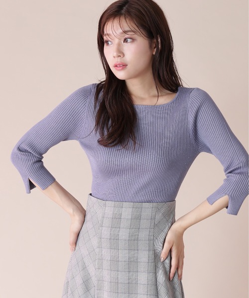 JILL by JILL STUART（ジルバイジルスチュアート）の「◇スパンコールリブニット（ニット/セーター・レディース・グレー/ピンク/ブルー/ホワイト系その他・FREE）」の21枚目の写真