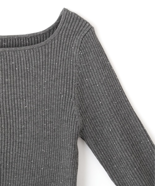 JILL by JILL STUART（ジルバイジルスチュアート）の「◇スパンコールリブニット（ニット/セーター・レディース・グレー/ピンク/ブルー/ホワイト系その他・FREE）」の7枚目の写真