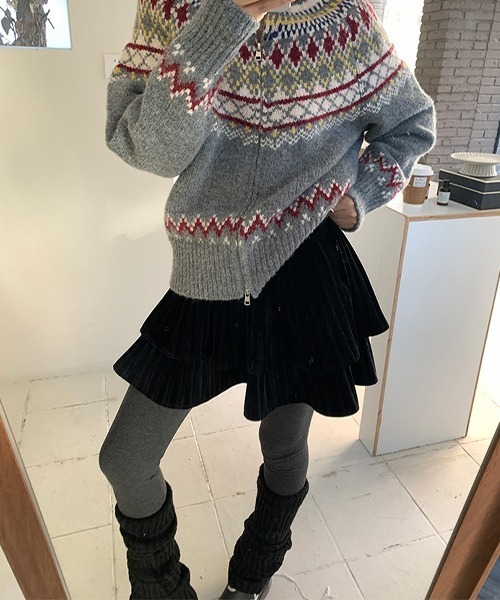 c.u.l(シーユーエル)の「ベロア風 ティアード プリーツミニスカート culw755(スカート・レディース・ブラック・L/M)」の22枚目の写真
